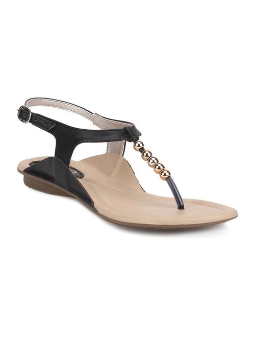 black leatherette sandal - 10451235 - Very Small Image - 1