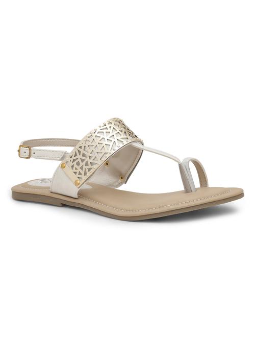 white leatherette sandal - 10451254 - Very Small Image - 1