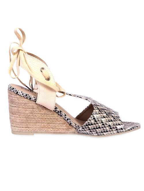 snake-skin printed synthetic leather wedges - 1045172 - Very Small Image - 1