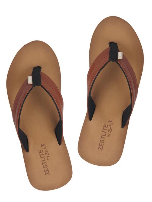 beige, brown rubber flip flops - 10452689 - Very Small Image - 1