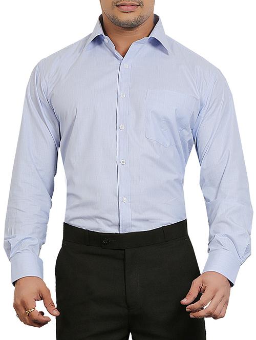 blue cotton formal shirt - 10452962 - Very Small Image - 1