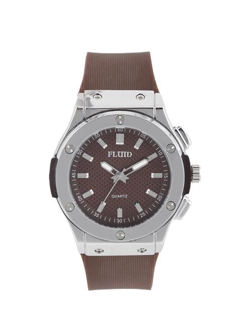 fluid brown casual analogue watch for unisex fl-410-br - 10453415 - Very Small Image - 1