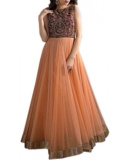 orange net unstitched suit - 10458322 - Very Small Image - 1