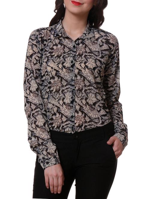 full sleeve abstract printed shirt - 1046602 - Very Small Image - 1