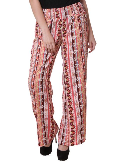 aztec inspired printed polyester palazzo - 1046614 - Very Small Image - 1