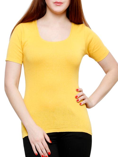 yellow poly cotton top - 10467020 - Very Small Image - 1