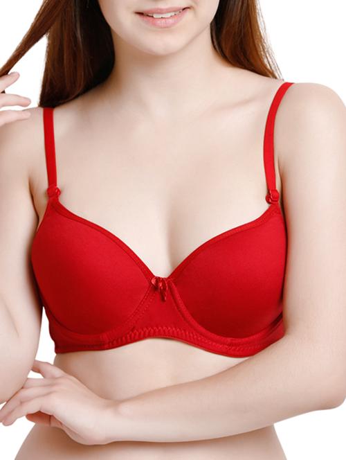 red cotton bra - 10467251 - Very Small Image - 1