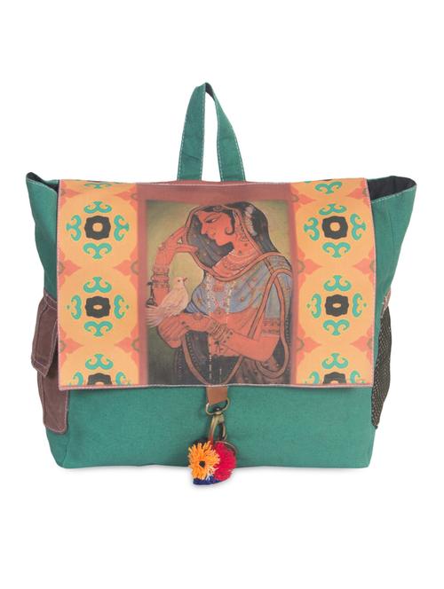 graphic printed cotton canvas backpack - 1046869 - Very Small Image - 1