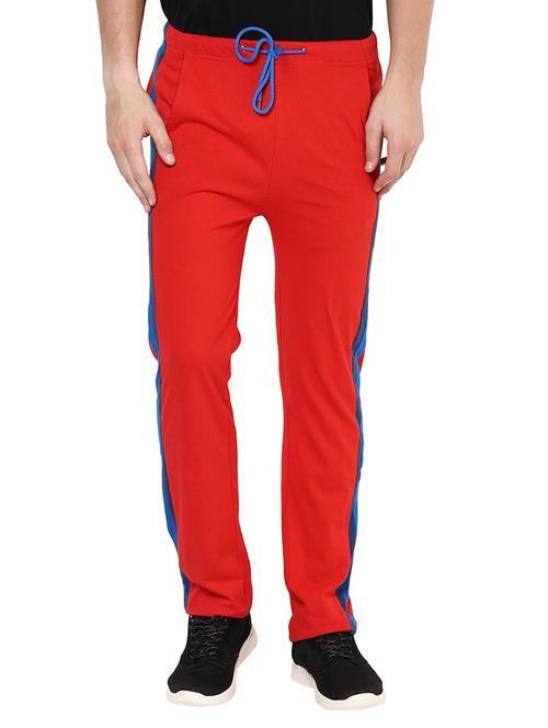 red cotton track pant - 10471497 - Very Small Image - 1