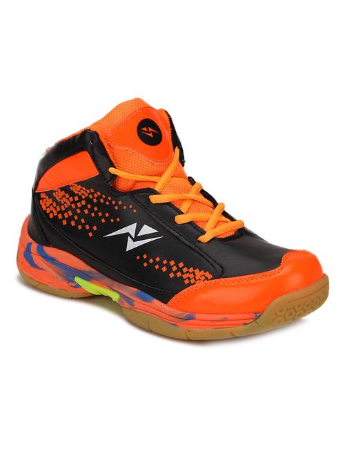 orange and black leatherette sport shoe - 10474769 - Very Small Image - 1