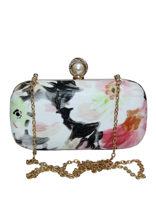 multi colored leatherette clutch - 10474990 - Very Small Image - 1