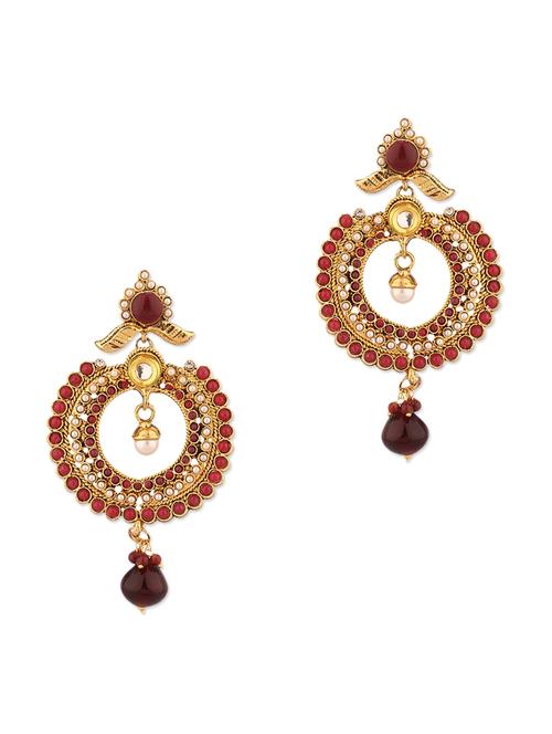 gold alloy, stone, pearl bead earring - 10476049 - Very Small Image - 1