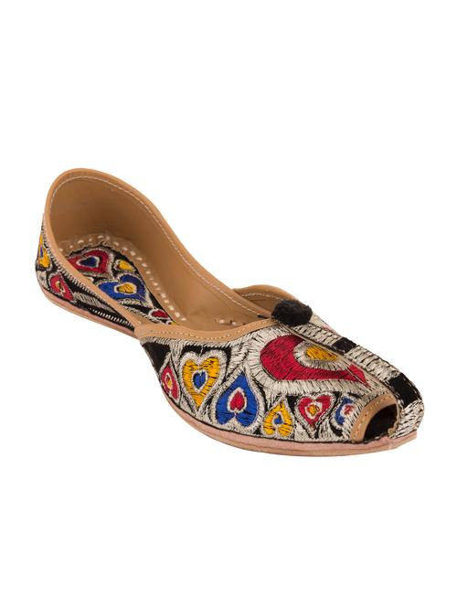 multi colored fabric slip on jutis - 10478299 - Very Small Image - 1