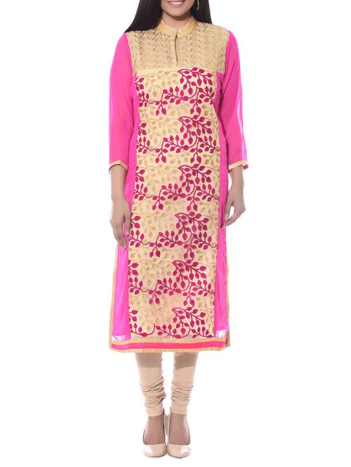 rani georgette straight kurta - 10490745 - Very Small Image - 1