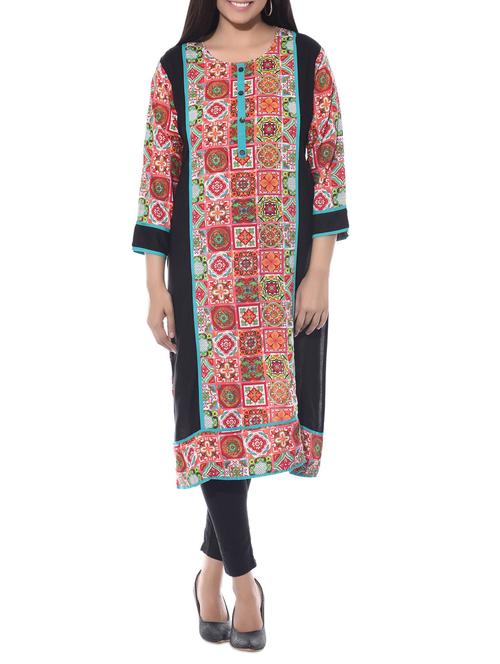 multi colored rayon kurti - 10490752 - Very Small Image - 1
