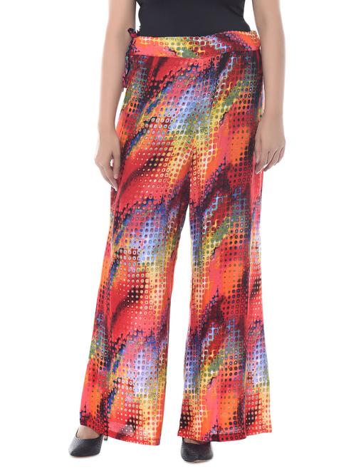 red rayon palazzos - 10490754 - Very Small Image - 1