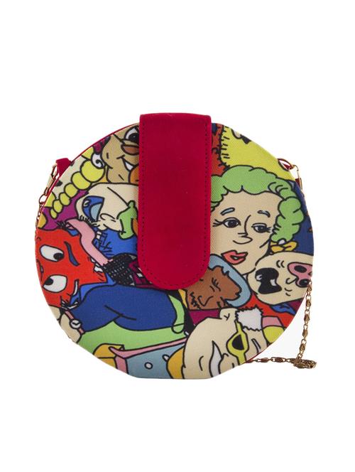 multicoloured printed round clutch - 10491254 - Very Small Image - 1