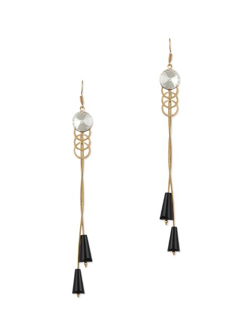 golden strings with rings & black beads - 1049196 - Very Small Image - 1