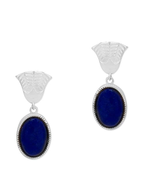 vijayshree sovani silver and blue embellished earrings - 10493061 - Very Small Image - 1