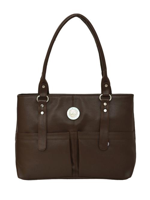 brown leatherette handbag - 10493362 - Very Small Image - 1