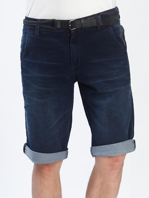 navy blue denim three fourths - 10493815 - Very Small Image - 1