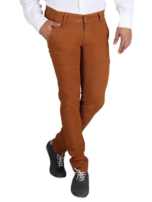copper cotton casual trousers - 10496924 - Very Small Image - 1