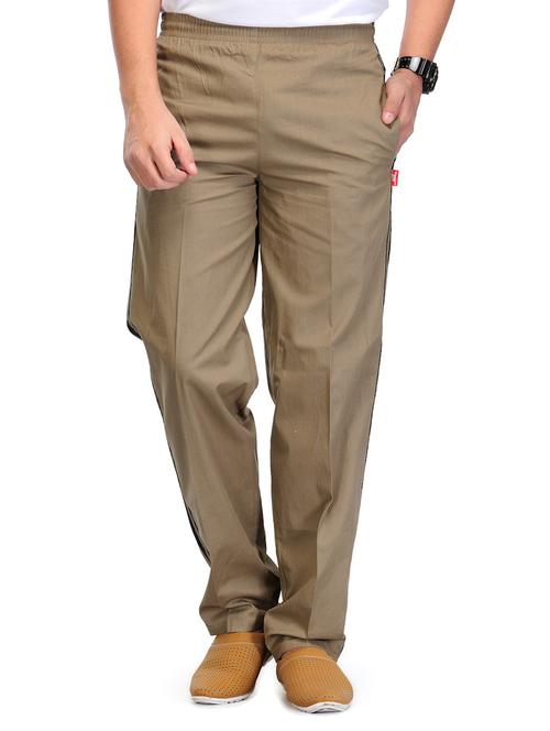 brown cotton track pant - 10497027 - Very Small Image - 1