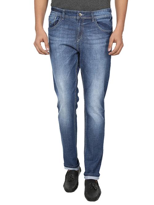 blue denim heavy washed jeans - 10497067 - Very Small Image - 1
