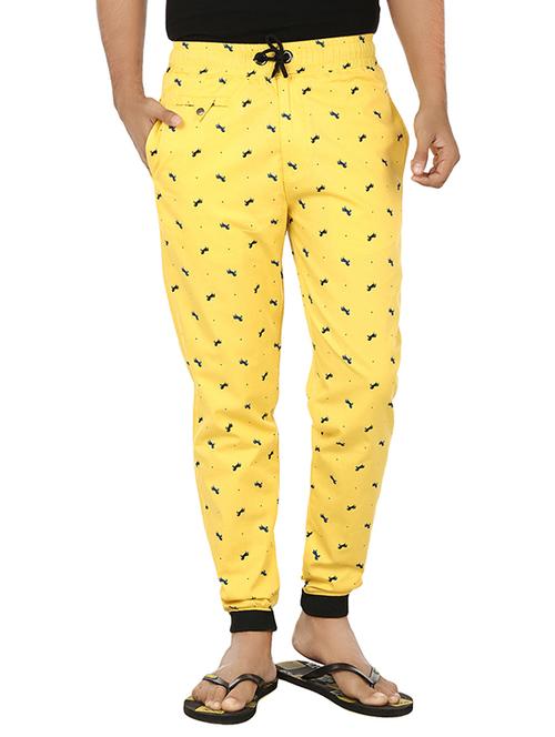 yellow cotton track pant - 10497090 - Very Small Image - 1