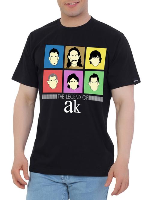 eetee black cotton t shirts - 10498442 - Very Small Image - 1