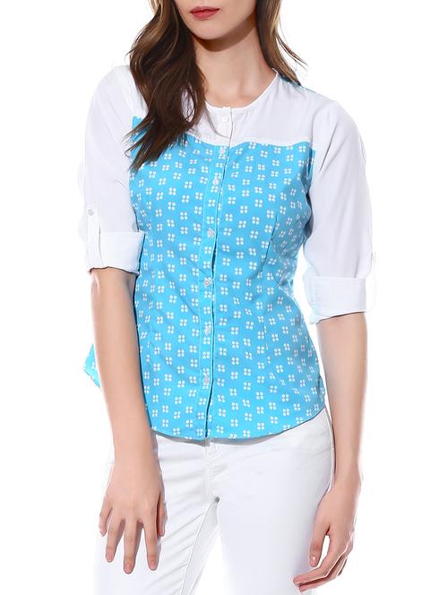white crepe regular shirt - 10499214 - Very Small Image - 1