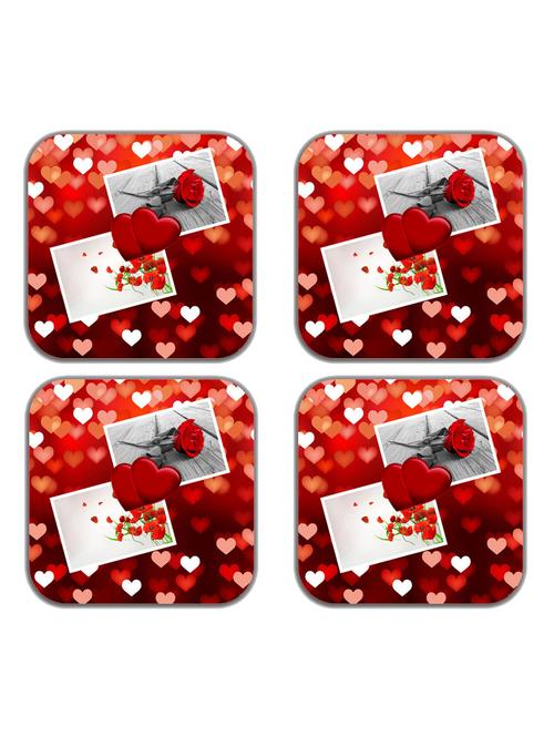 heart & rose refrigerator magnets-set of 4 - 10505493 - Very Small Image - 1