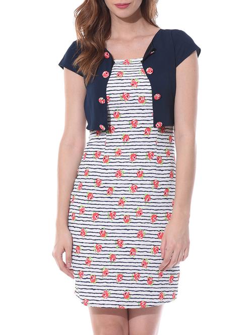 multicolor crepe dress - 10510050 - Very Small Image - 1