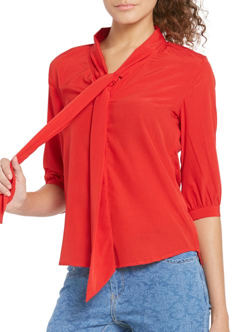 red polyester top - 10511837 - Very Small Image - 1