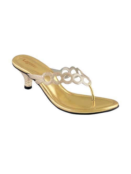 legsway gold synthetic heeled slip-on - 10511989 - Very Small Image - 1