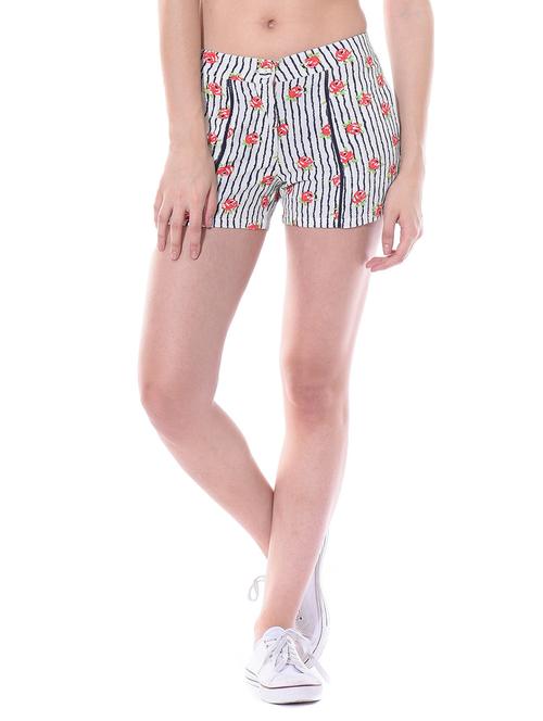 red crepe regular shorts - 10512011 - Very Small Image - 1