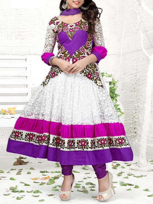 dark yellow net unstitched suit - 10514624 - Very Small Image - 1