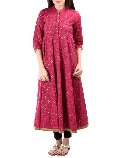 pink cotton kurta - 10518987 - Very Small Image - 1