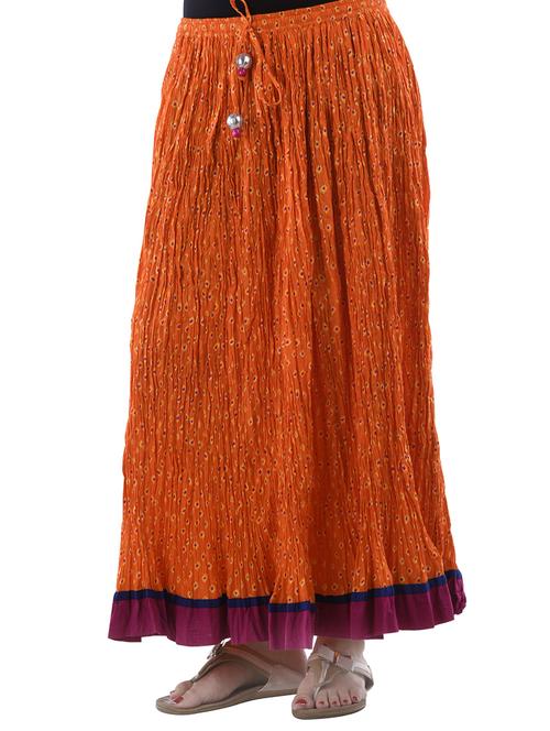 orange cotton skirts - 10518998 - Very Small Image - 1