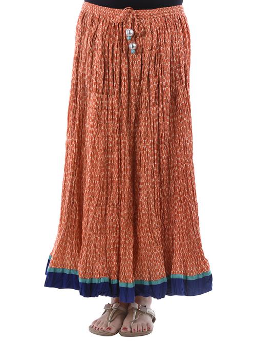 orange cotton skirts - 10519006 - Very Small Image - 1