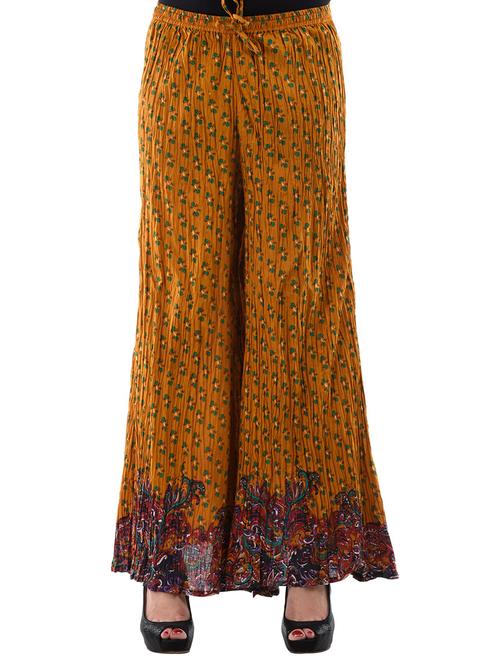 ochre cotton trousers - 10519010 - Very Small Image - 1