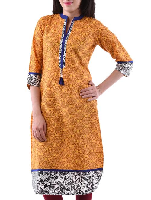 red cotton kurta - 10519215 - Very Small Image - 1