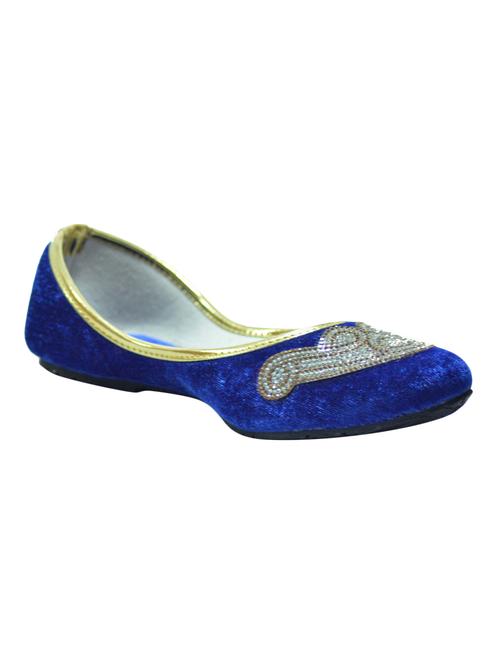 royal blue velvet jutis & mojaris - 10521263 - Very Small Image - 1