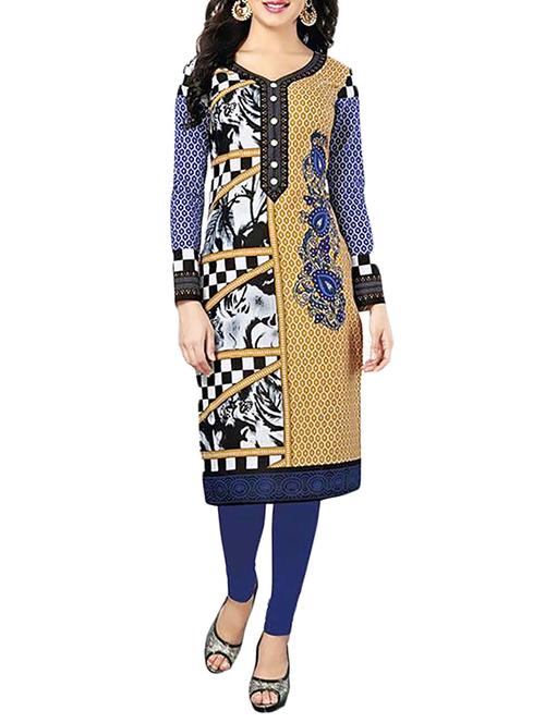 multi colored cotton unstitched suit - 10521561 - Very Small Image - 1