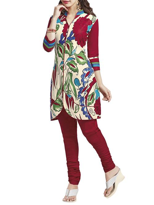 multi colored cotton unstitched suit - 10521650 - Very Small Image - 1