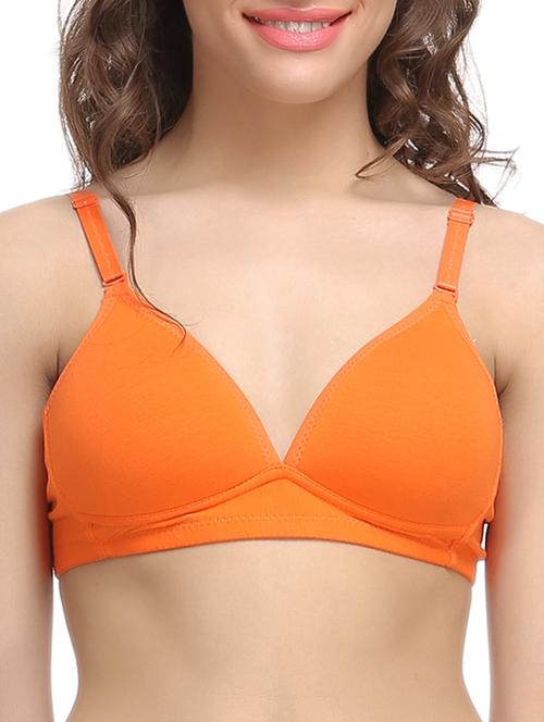 orange cotton regular bra - 10523563 - Very Small Image - 1