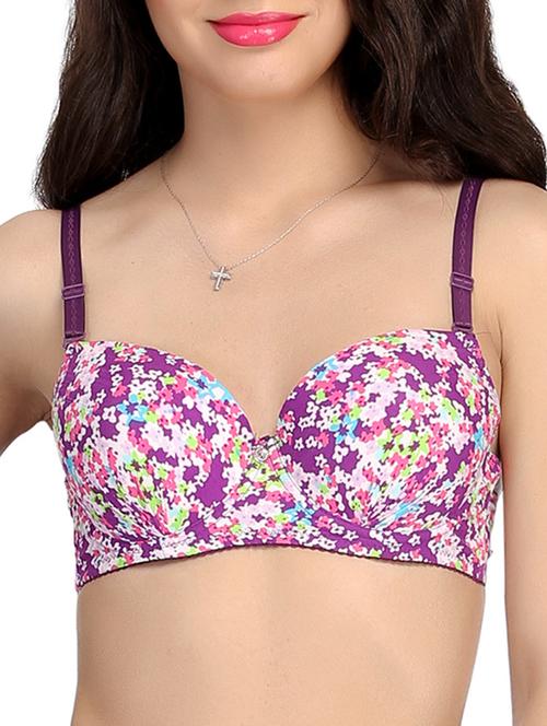 purple polyester bra - 10523599 - Very Small Image - 1