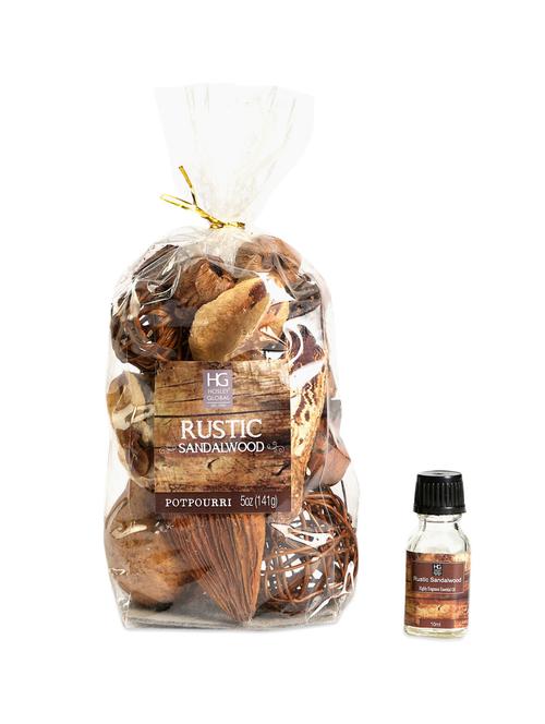 rustic sandalwood highly scented potpourri bag - 1052448 - Very Small Image - 1