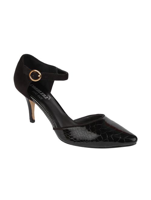 black leatherette heels - 10524545 - Very Small Image - 1