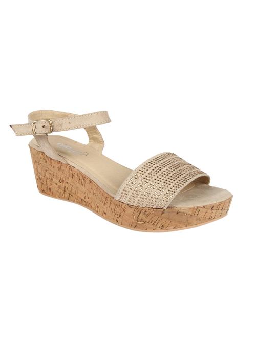 beige leatherette sandals - 10524562 - Very Small Image - 1